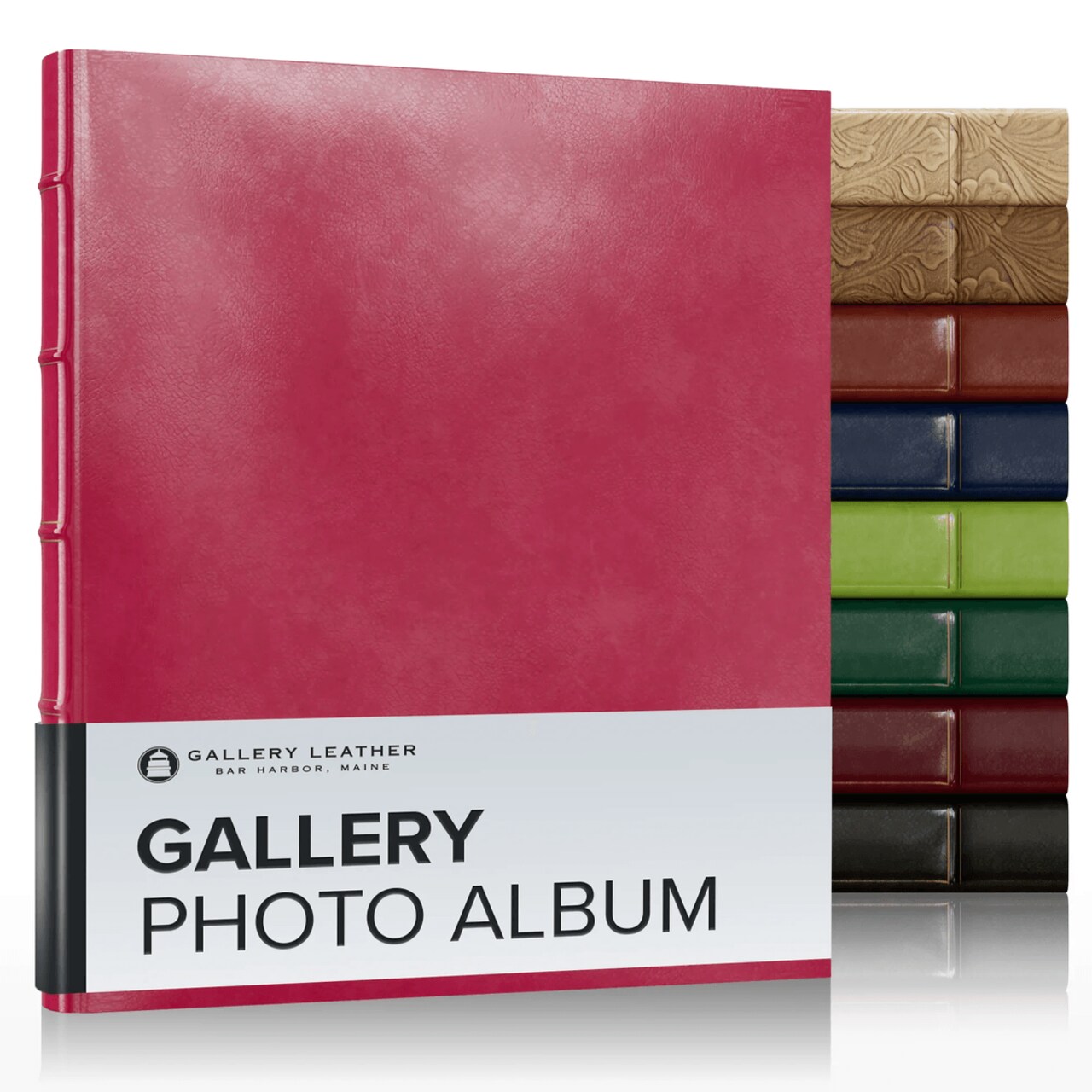 Gallery Leather Photo Album 4x6-3 Ring Binder Photo Album, 60 Pages for 120 Photos, Fillable, Can Fit 8x10 and 5x7 Photos, Handcrafted - 11.75 x 10.5 "